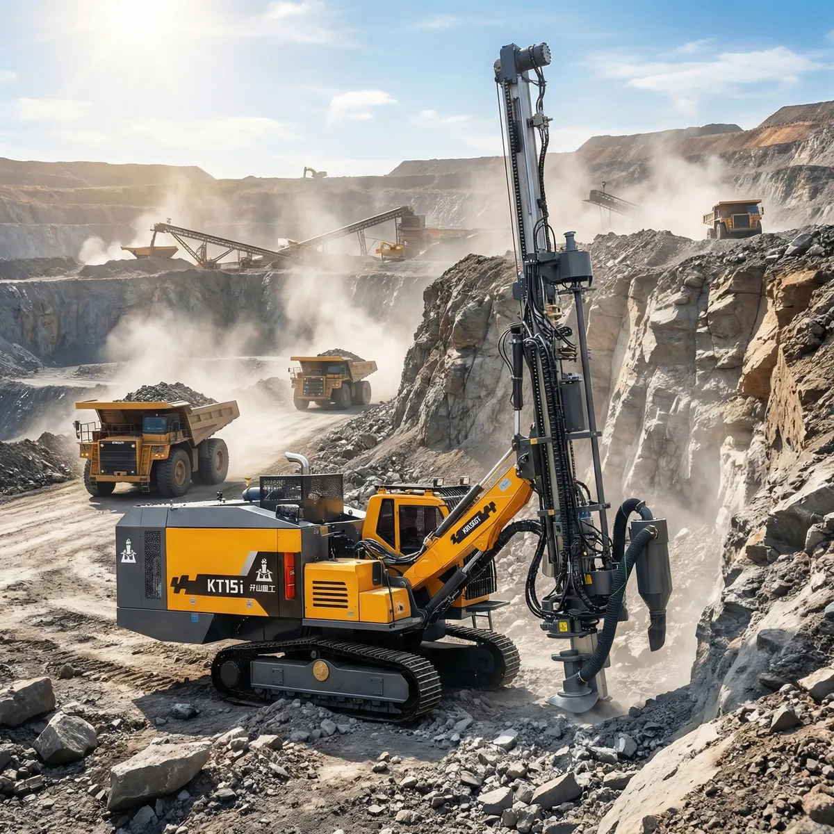 KT15i Open-pit Mining Drilling Rig at Work